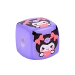 Acrylic cartoon square bead mobile phone chain necklace DIY jewelry accessories handmade material perforated beaded bracelet