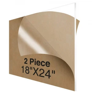 Acrylic Sheet 18&quot;x24&quot;(2 Piece) 1/8 Inch Thick Clear Plastic Perspex Plate Panel