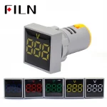 AD16 22mm Square mini red LED indicator light lamp digital voltage meter voltmeter