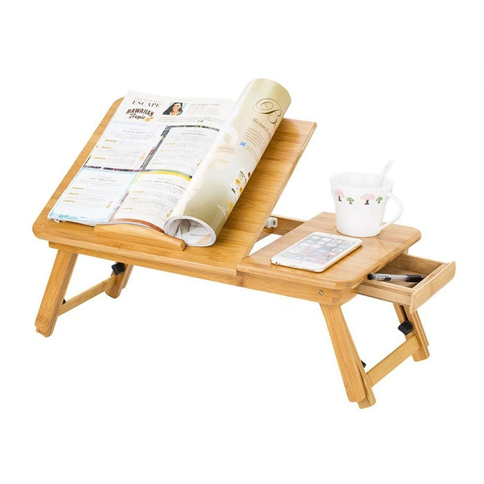 adjustable bamboo laptop desk bed tray table folding laptop knee tray