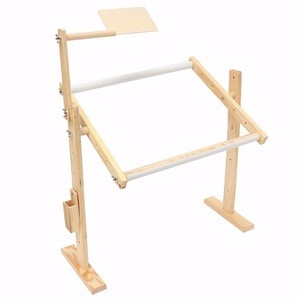 Adjustment Solid Wooden Frames Tabletop Crossstitch Embroidery Floor Stand for Needlework Sewing Handmade Tools