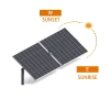 Advanced single axis solar tracker track with linear actuat control for tracker systems