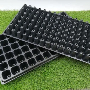 Agriculture greenhouse Seed planting black plastic pot germination  cell hole plant nursery tray box seed propagation tray