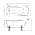 Import Aifol new product  59 Inch Four Claw foot oval freestanding acrylic bathtub indoor bathroom bath tubs from China