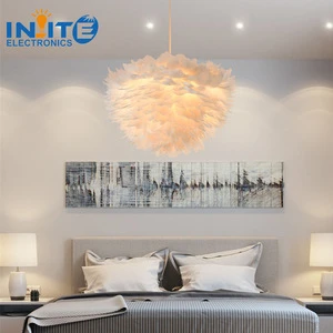  supplier New Products Indoor Lights Modern Home Lighting white feather Pendant Lights For Home