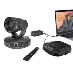 All-In-One HD Video and Audio Conferencing System 1080p 10x Optical Zoom PTZ Camera and Speakerphone