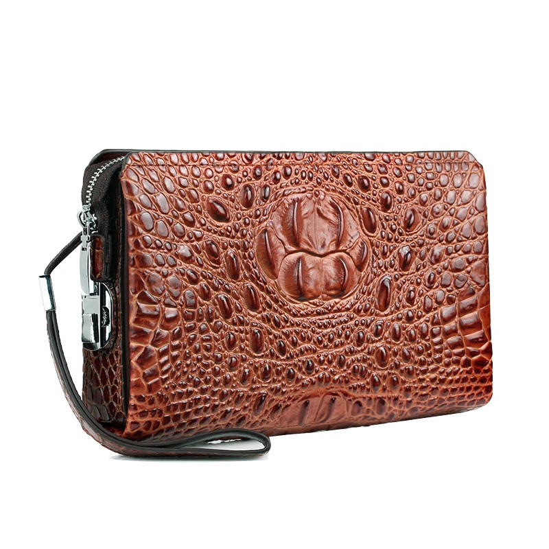 Alligator  Genuine Leather Men&#x27;s Leather Handbag Anti-theft Wallet
