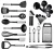 Import Amazon best selling nylon kitchen utensil set 42 pc stainless steel nonstick cooking utensils set from China