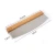 Import Amazon hot sale 32.2cm Sharp Stainless Steel Pizza Cutter Pizza Rocker Knife With Oak Wood Handle from China
