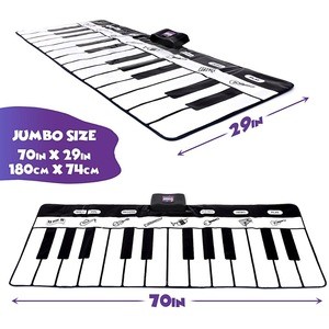 Amazon hot selling for Kids Giant Musical Piano Play Mat 24 Keys 8 Different Musical Instruments Sound Options