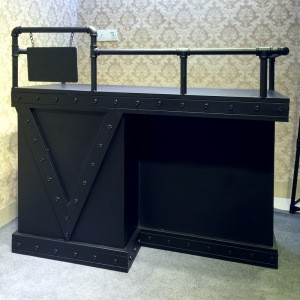 American industrial style cashier bar reception desk front table checkout counter for clothing shop restaurant store