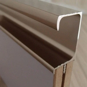 Anodize polished modular aluminum profile for kitchen cabinet door frame and handles