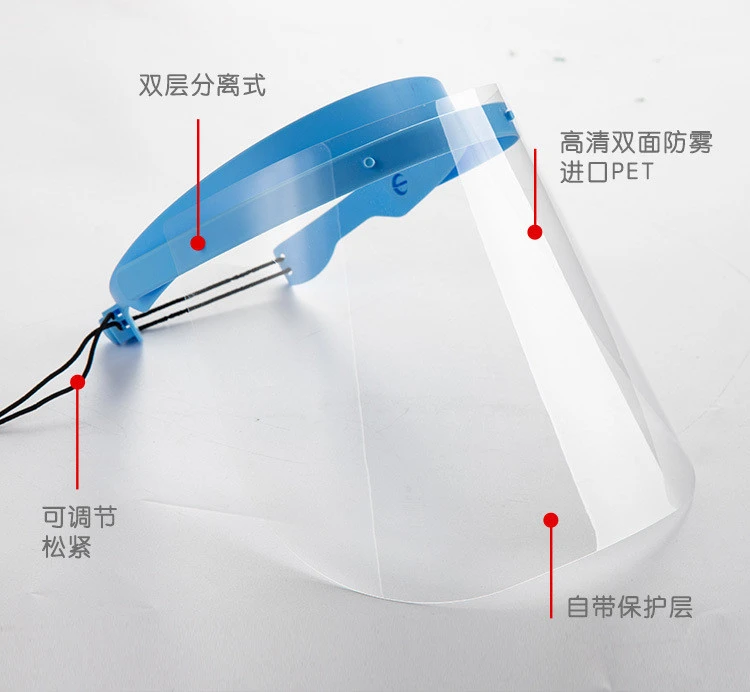 Anti-fogging Face Shield Anti-splash Droplet separate head-mounted face shield