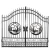Import Antique Wrought Iron Driveway Steel Fence Gate Deer Design from China