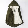 Army jacket womens long sleeve thicken fleece hooded parka zipper overcoat winter jackets coat plus size many colors in stock