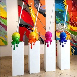 Art Gallery/Museum Displayed Fiberglass Candy Lollipop Statue Decoration