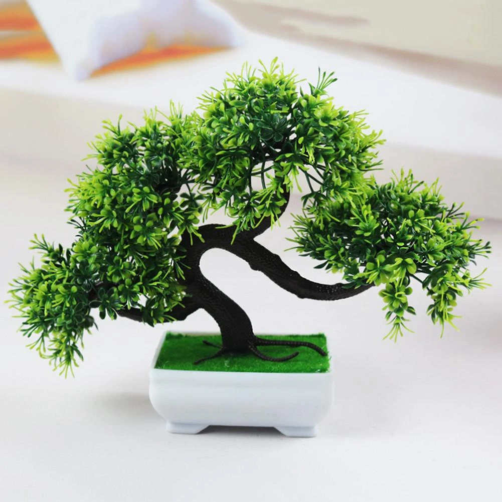 Artificial Bonsai Tree Plant Decoration Potted Artificial House Plants for Desktop Decoration Display