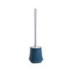 Automatic drying High quality long handle silicone toilet brush set include toilet brush holder