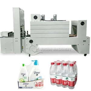 Automatic POF Heat Shrinkable Film Thermal Shrink Wrapping Machine Bottle Shrink Plastic Cup Mineral Water Glass Bottle Shrink