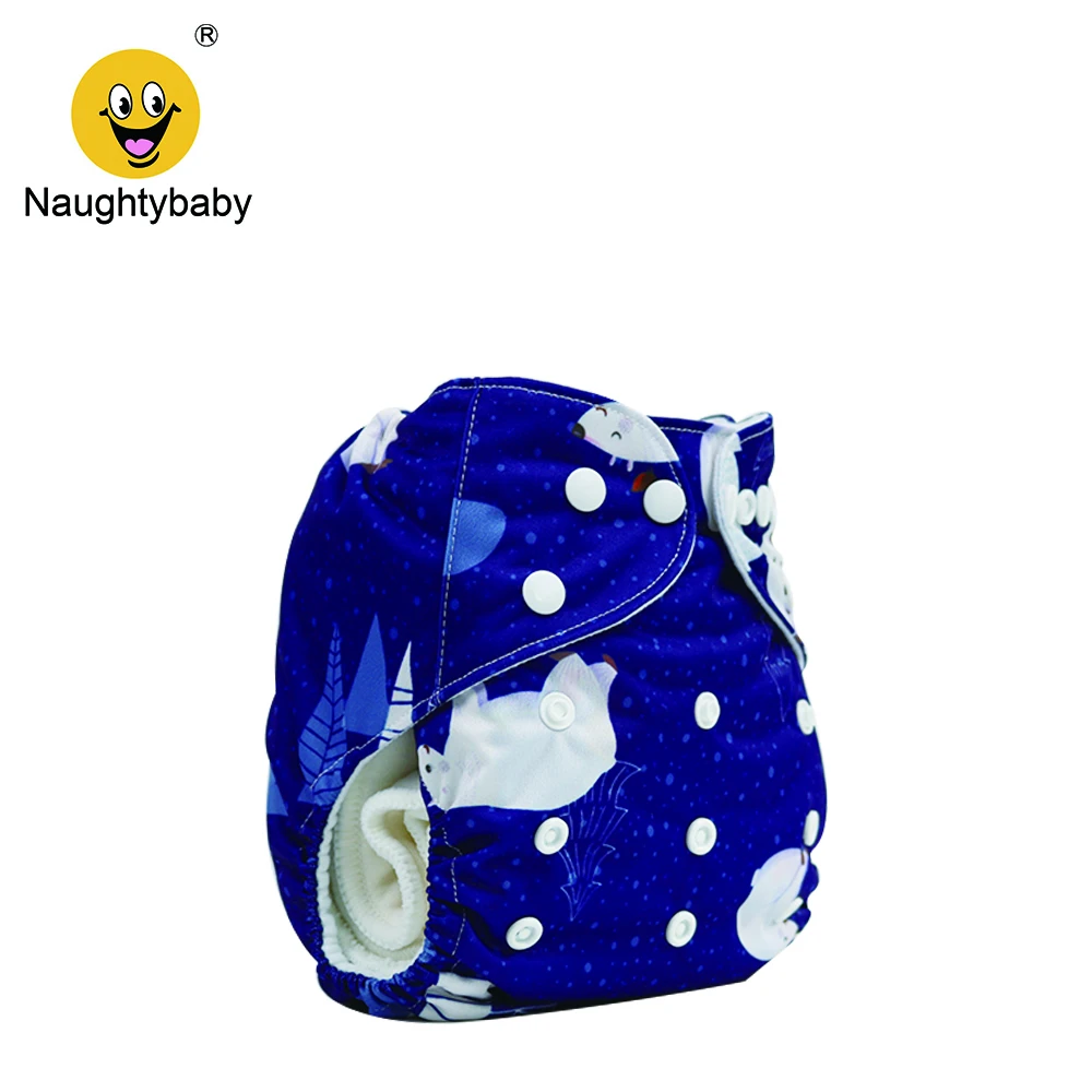 Baby Cute Cloth Diaper Washable Baby Cloth Cover Dipper Adjustable Reusable Washable Baby Opp Bag Printed Microfiber Dry Surface