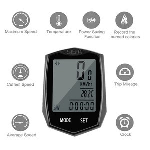 Backlight LCD Display digital bike bicycle cycle wired computer
