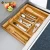 Import Bamboo Expandable Adjustable Utensil Cutlery Tray Drawer Organizer Divider Multifunctional Utensil Holder and Organizer from China