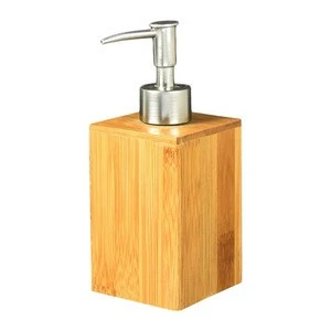 Bamboo Hotel Foam Pump Manual Hand Liquid Soap Dispenser Countertop Wooden Kitchen Bathroom Sink Mason Jar Soap Dispenser Bottle