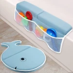 Bath Kneeler with Elbow Rest Pad Set 1.75 inch Kneeling Pad Elbow Support with Toy Organizer Baby Bath Mat Bathtub Mat