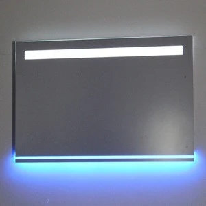 Bath Mirrors Type illuminated feature frameless wall mounted bathroom mirror with LED lights