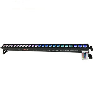 Battery remote control Led 24*3W RGBW stage bar wash bar led wall wash uplight indoor wall wash light