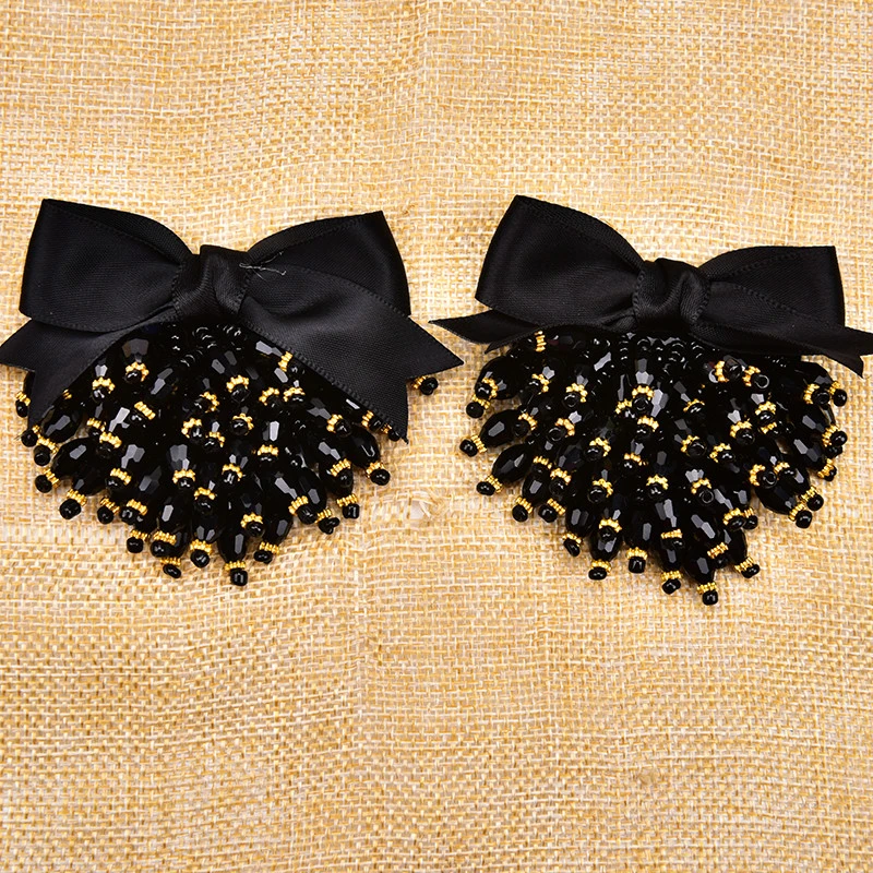 Beads Bow Rhinestone Shoes Applique Butterfly Tassels Pacthes Handmade DIY Shoes/ Headwear/Wedding Dress Belt