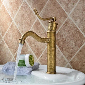 Beautiful antique basin faucet mixers and taps brass bathroom faucets AF0409