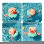Best Seller Baby Bath Playmates Amphibious Water Jet Swimming Spring Toy Baby Bath Toys  Cute Fun Little Pig Toy