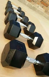 best selling fitness accessory gym equipment free weight fixed black rubber dumbbells exercise equipment Accessory