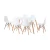 Import Best selling quality living room furniture white plastic space saving dining table set 6 chairs from China