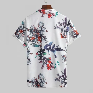 Best selling summer hot style men hawaii print shirt for men