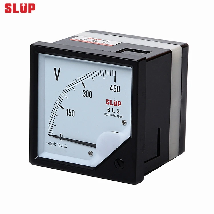 Black and white accuracy class 1.5 meter ac pointer analog voltage meter