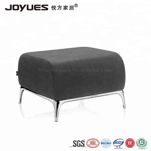 black short leather ottoman footstool foot stool