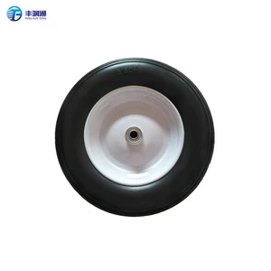 black Solid polyurethane tire,Pu foam wheel 350-8