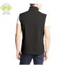 Black waterproof windproof heated softshell vest for men