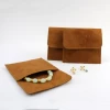Blue,Yellow,Black,Brown Customizd Logo Gift Jewelry Packaging Envelope Bags Velvet microfiber Pouch