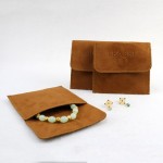 Blue,Yellow,Black,Brown Customizd Logo Gift Jewelry Packaging Envelope Bags Velvet microfiber Pouch