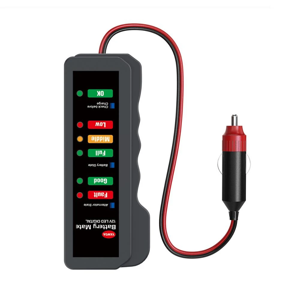 BM320 Auto Battery Tester 12V Digital Test 6 LED Display Analyzer Alternator State Check Automotive Scanner Car Diagnostic Tool