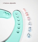 BPA Free Waterproof Silicone Baby Bib With with Food Catcher Baby Silicone Bibs