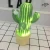 Import Bright ceramic LED lighted cactus decoration for bedroom decorative lamp from China