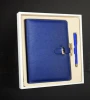 Business genuine leather dairy leather notebook with pen