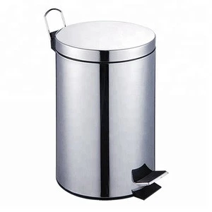 BX Group high quality 304 stainless steel waste bin pedal dustbin step bin with soft close cover