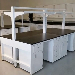 C-frame structure chemistry or physical lab workbench for sale with reagent shelf