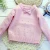 Import ca10011 round neck plain cute baby girls sweaters with bow from China