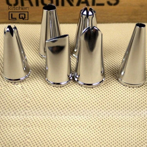 cake design 6pcs stainless steel nozzles for decorating cakes russian icing piping bag and nozzles tips pastry free shipping